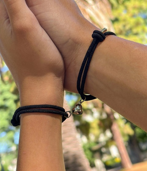 Pulseras para compartir color negro
