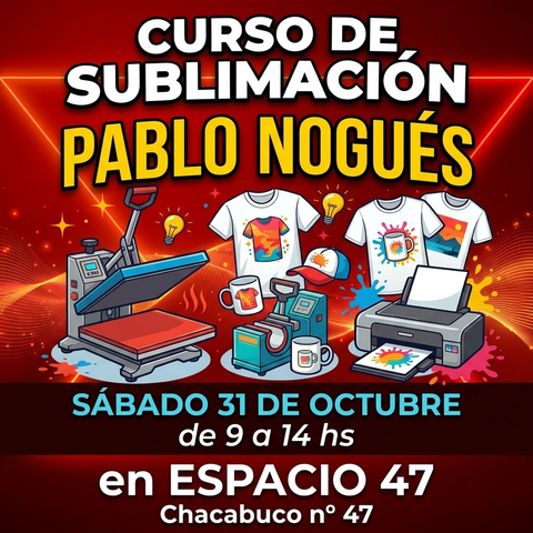 Curso de sublimacion en PABLO NOGUES