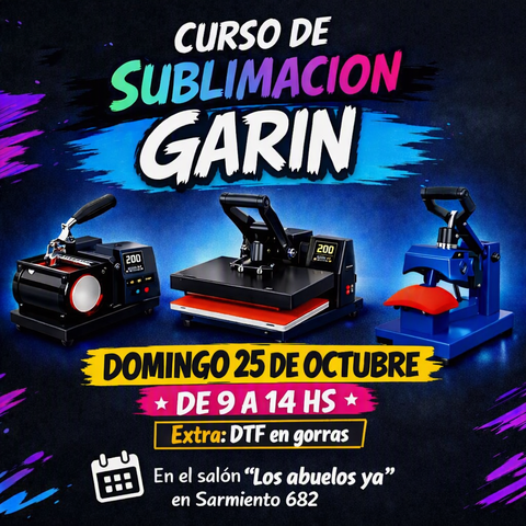 Curso de sublimacion en GARIN