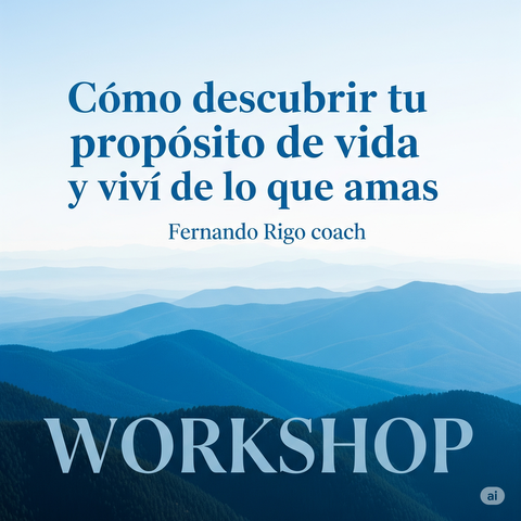 Workshop como descubrir tu propósito de vida y viví de lo que amas.