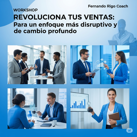 Workshop Revoluciona tus Ventas: Para un enfoque más disruptivo y de cambio profundo. 