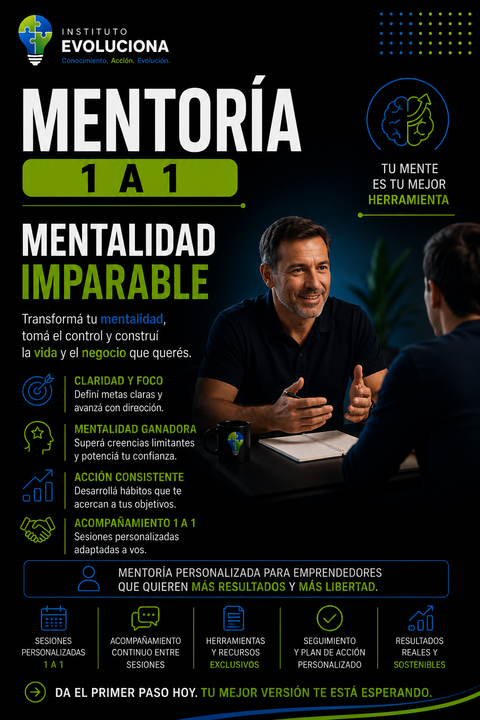 Mentoría: MENTALIDAD IMPARABLE en nueve semanas ⭐⭐⭐⭐⭐