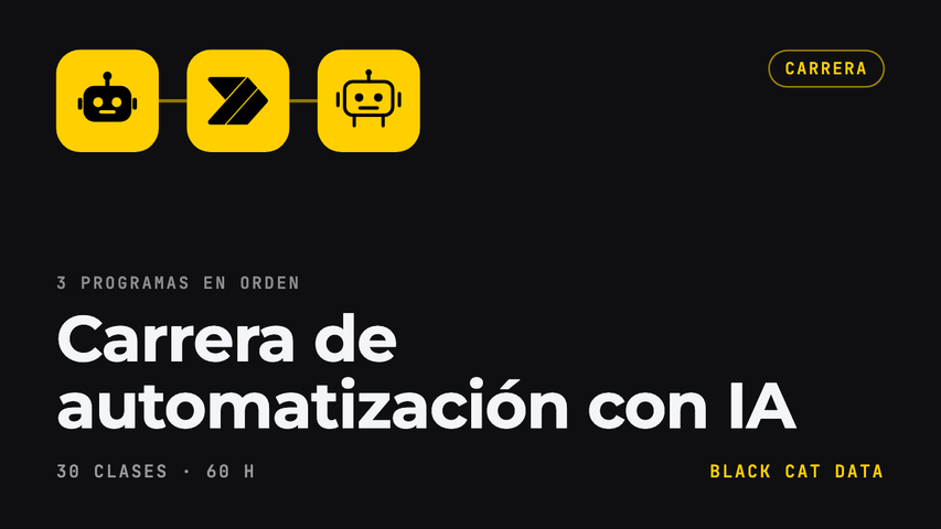 Carrera de automatización con IA