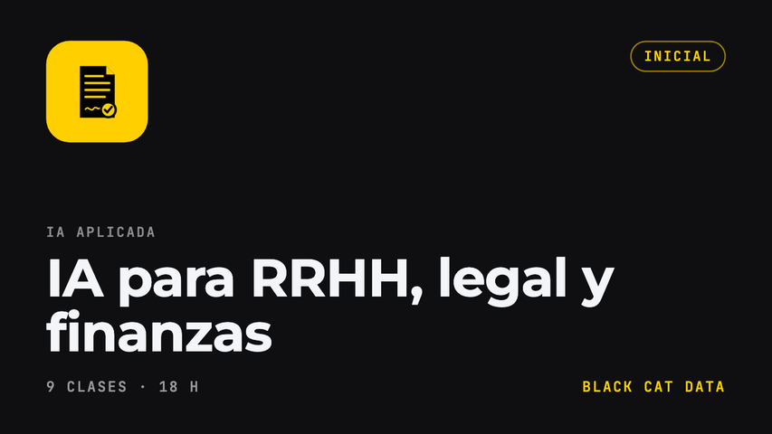 IA para RRHH, legal y finanzas