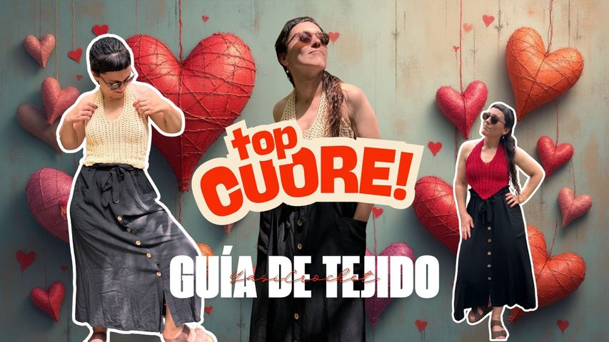 Guía de tejido + videotutorial: Top CUORE