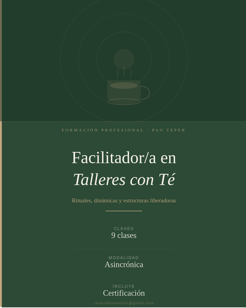 FACILITADORES TALLERES SENSORIALES CON TÉ