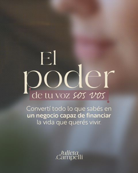 El poder de tu voz, sos vos.