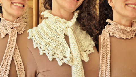 Cuello Queen al crochet