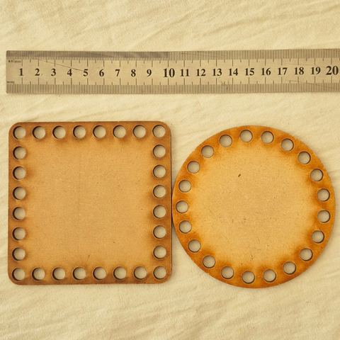 Bases perforadas en MDF de 3 mm de espesor