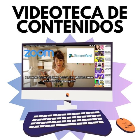 VIDEOTECA y BIBLIOTECA de Dinámicas, juegos, ejercicios y formatos de Impro, actuación y Creatividad