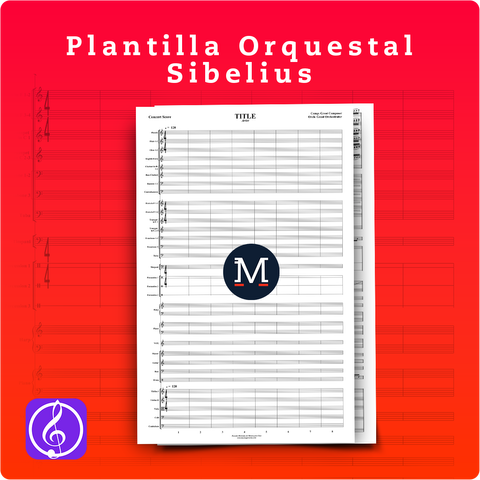 Plantilla Orquestal Profesional para Sibelius