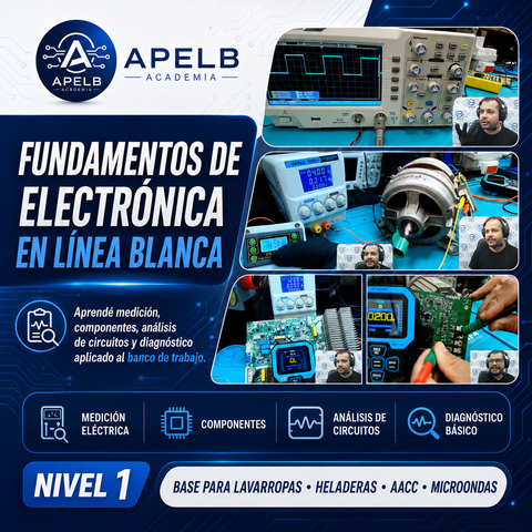 Fundamentos de electrónica en línea blanca