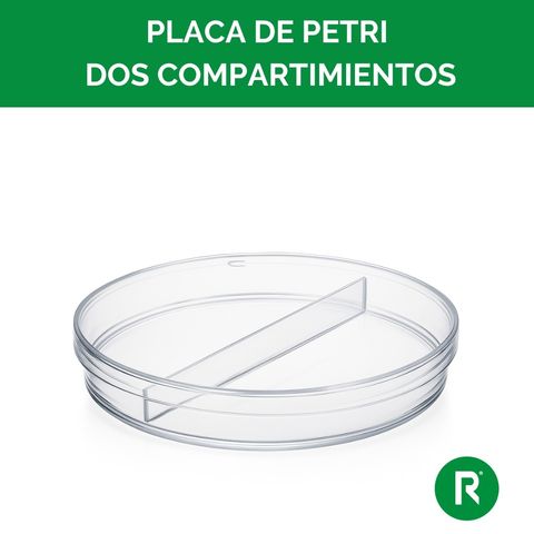 PLACA DE PETRI ESTÉRIL 90mm - 2 DIVISIONES