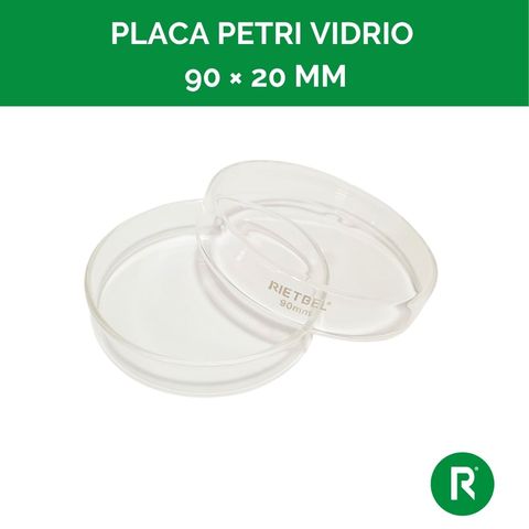 Placas de Petri de vidrio no estériles 90 × 20 mm