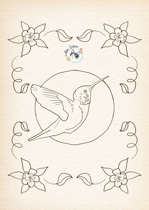 Plantilla diseño Art Nouveau para practicar