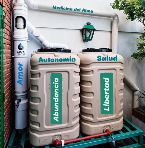 Dispositivo AWA Estelar + tanque 1000 litros + Riego por goteo