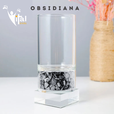 VASOS DOBLE FONDO ELIXIR VITAL OBSIDIANA