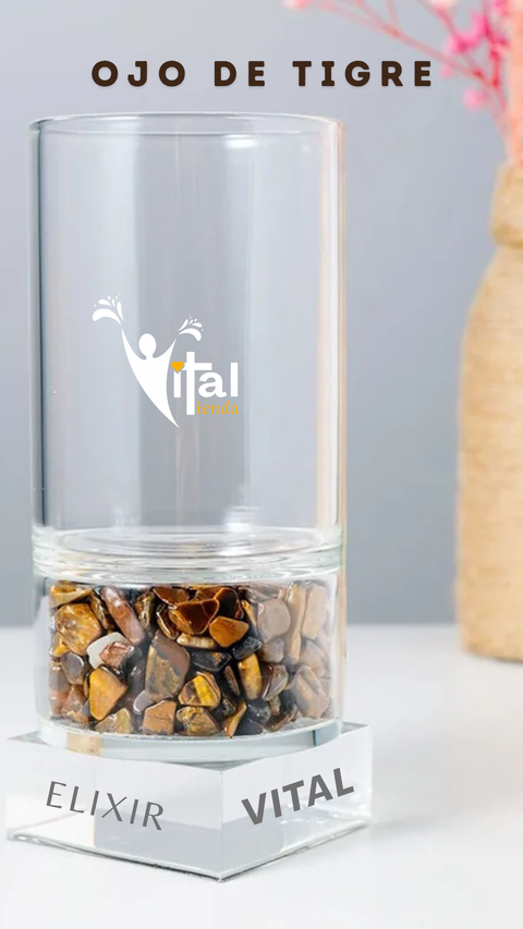 VASOS DOBLE FONDO ELIXIR VITAL OJO DE TIGRE
