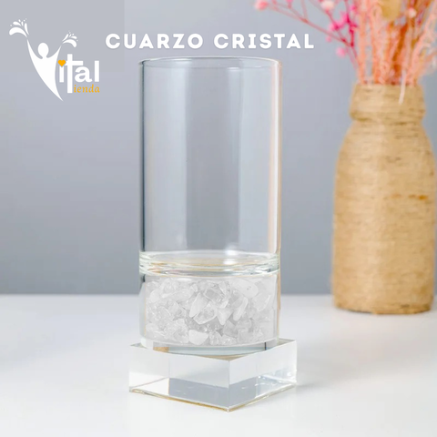 VASOS DOBLE FONDO ELIXIR VITAL CUARZO CRISTAL