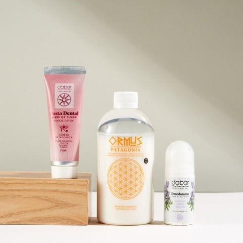kit Bienestar: Ormus, Pasta de Dientes & desodorante sin Aluminio.