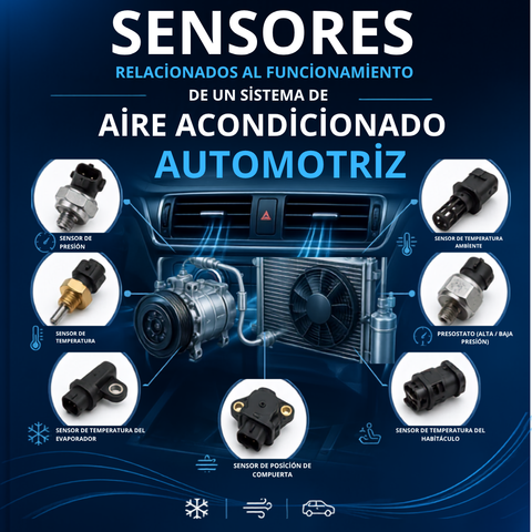 Sensores, Actuadores y Circuitos Eléctricos del Aire Acondicionado Automotriz