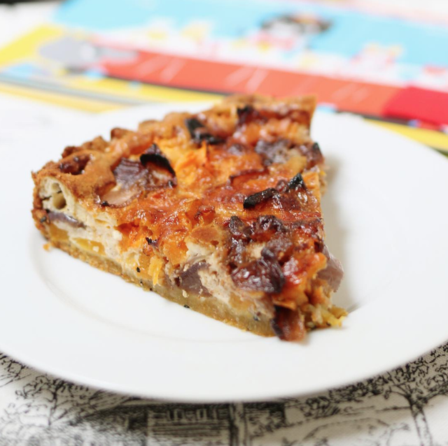 Tarta de calabaza, cebolla caramelizada y cheddar #12meses