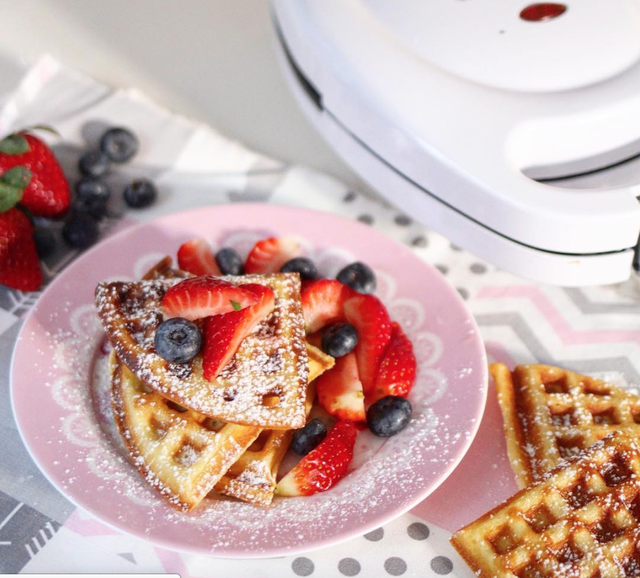 Waffle crocante al estilo belga