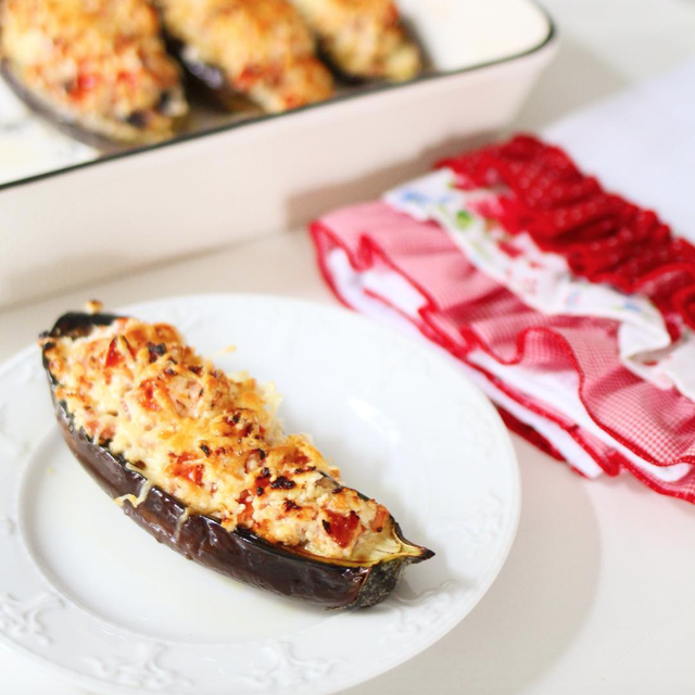 Berenjenas rellenas con ricotta