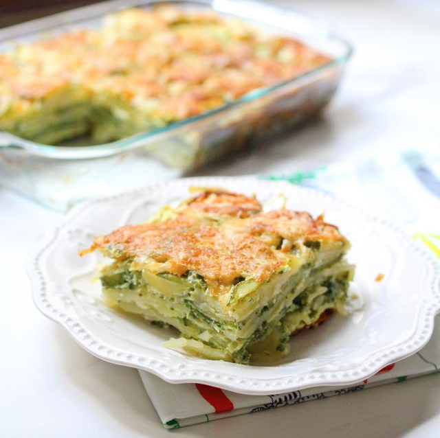 Pastel de papa, zucchini y espinaca