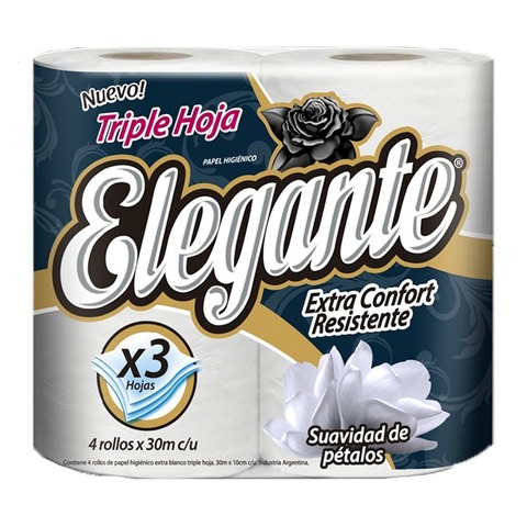 Papel higiénico Elegante x4 