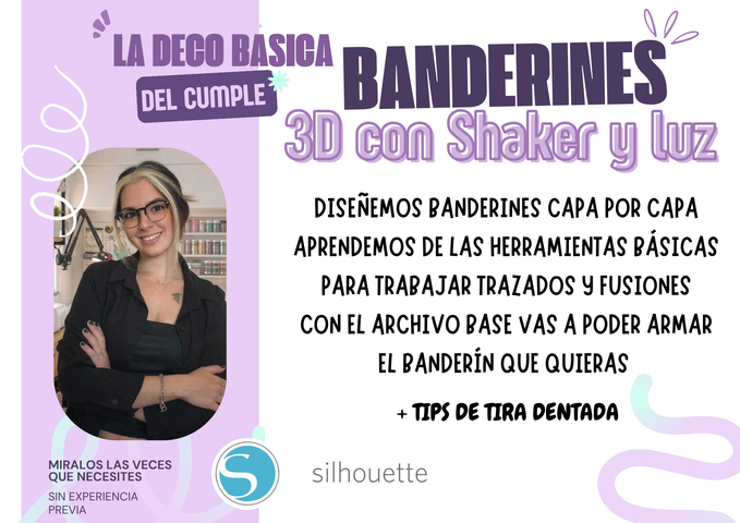 Banderines 3D/SHAKER Y LUZ
