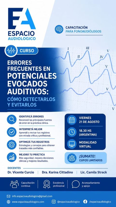 Potenciales Evocados Auditivos: errores frecuentes, cómo detectaarlos y evitarlos.