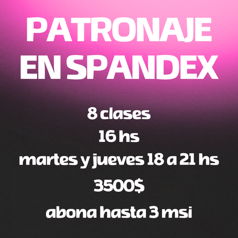 Curso de Patronaje en Spandex