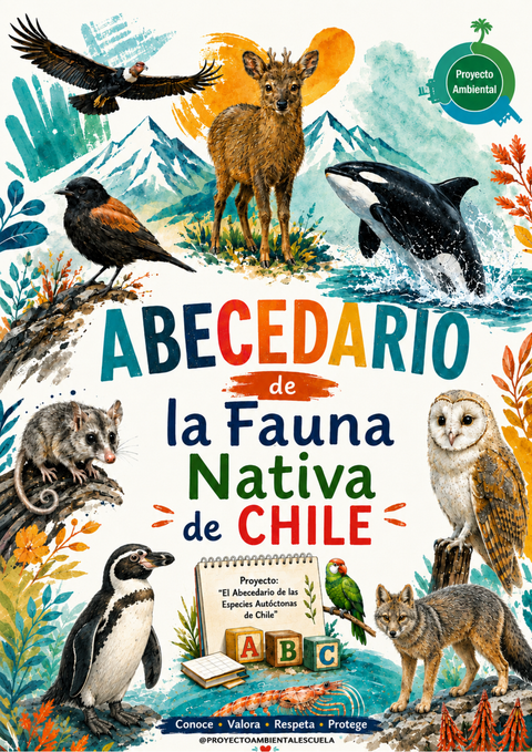Abecedario de fauna nativa de Chile