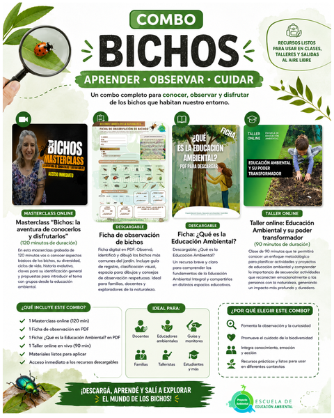 Combo Bichos: masterclass online + ficha de observación