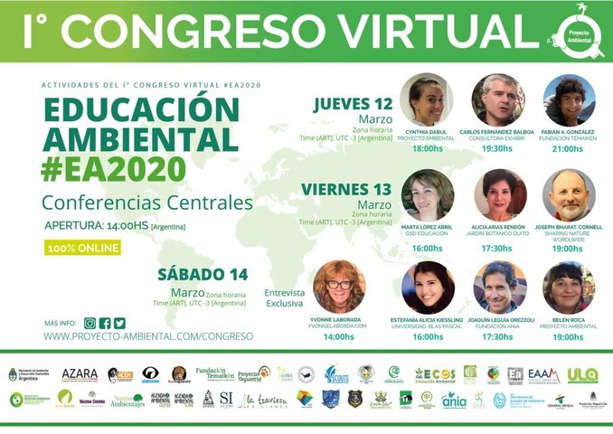 1° Congreso Virtual Internacional de Educación Ambiental (conferencias 2020)