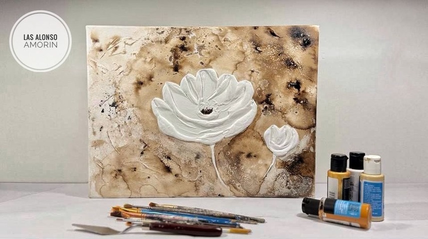 Curso de Pintura: Flores con Textura y Pintura Asfáltica
