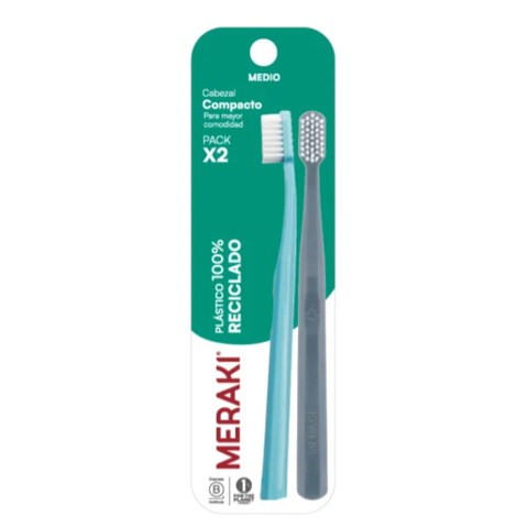 Cepillo de Dientes 100% Plástico Reciclado – 2 unidades