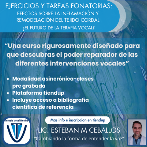 Efectos antiinflamatorios y reparadores de los ejercicios y tareas fonatorias