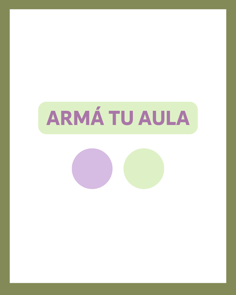 Armá tu aula con violeta y verde