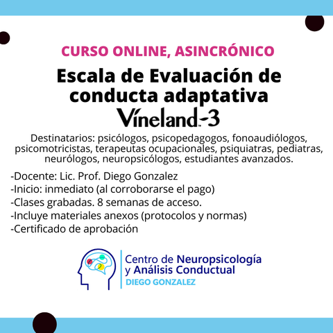 Escala de evaluación de conducta adaptativa Vineland-3