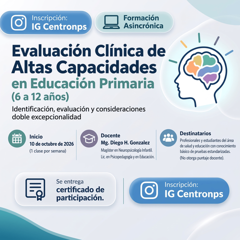 Evaluación Clínica de Altas Capacidades en Educación Primaria (6 a 12 años)