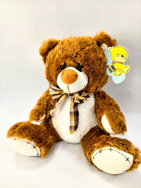 Oso con Moño ( de 30 cm sentado) marrón - gris o violeta
