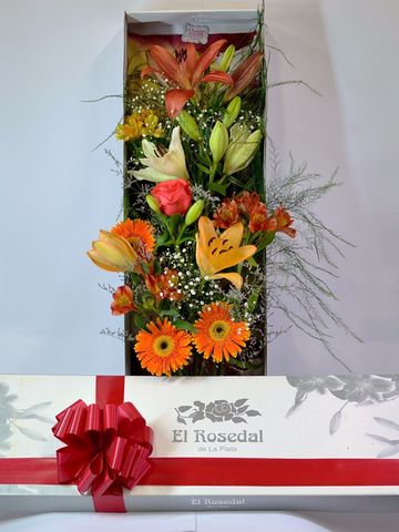 Caja de flores variadas