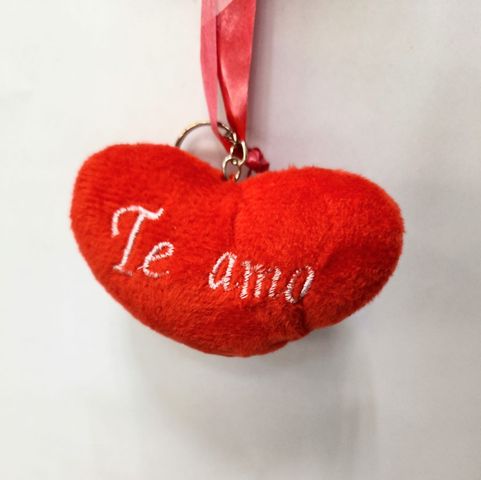 Corazón de Peluche mini llavero  (Te Amo)