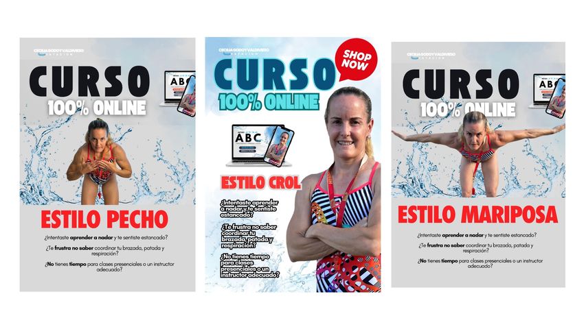 COMBO 20% DE DESCUENTO X 3 CURSOS: CROL, PECHO Y MARIPOSA