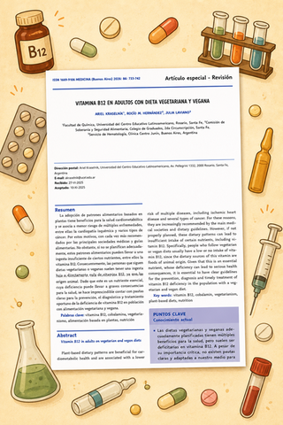 Vitamina B12 en vegetarianos y veganos: Nueva revisión
