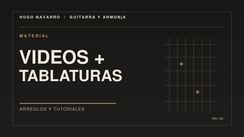 Videos con sus tablaturas 