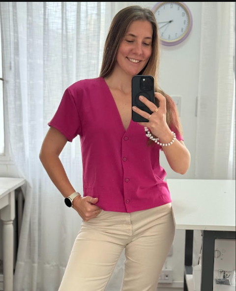 Blusa en V