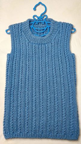 Diseño de chaleco para chicos, en elástico a punto cordón intercalado (talle: 3-4 años)